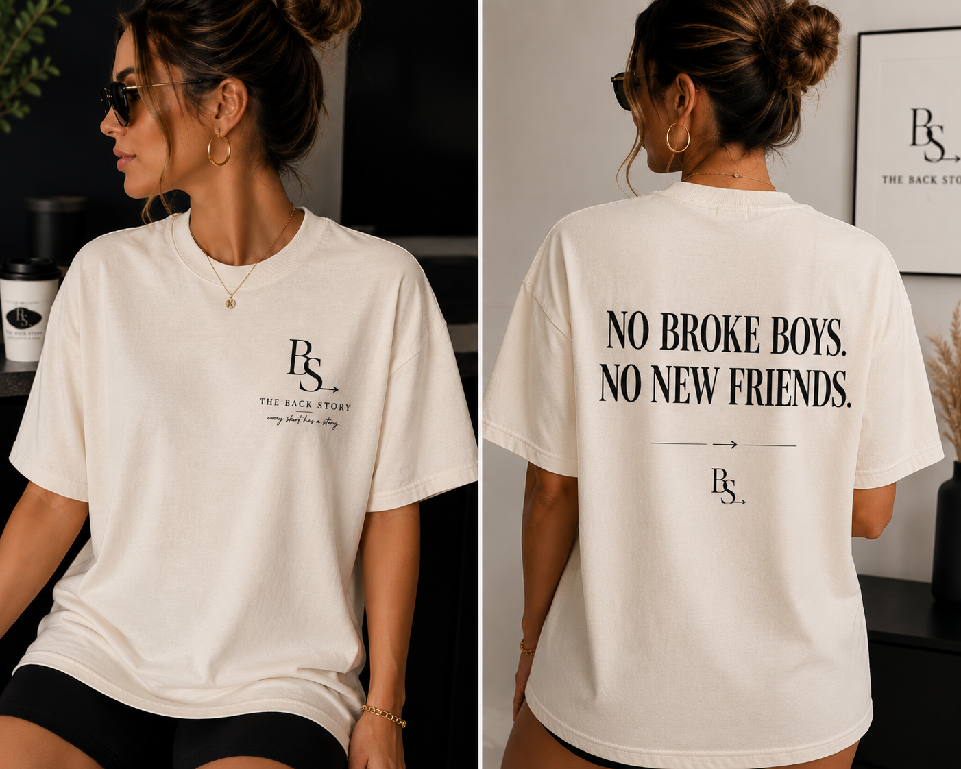 The No Broke Boys. No New Friends. Premium Tee